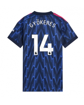 Billige Fotballdrakt Arsenal Viktor Gyokeres #14 Replika Bortedrakt Dame 2025-26 Kortermet Billige Fotballdrakt Arsenal Viktor Gyokeres #14 Replika Bortedrakt Dame 2025-26 Kortermet